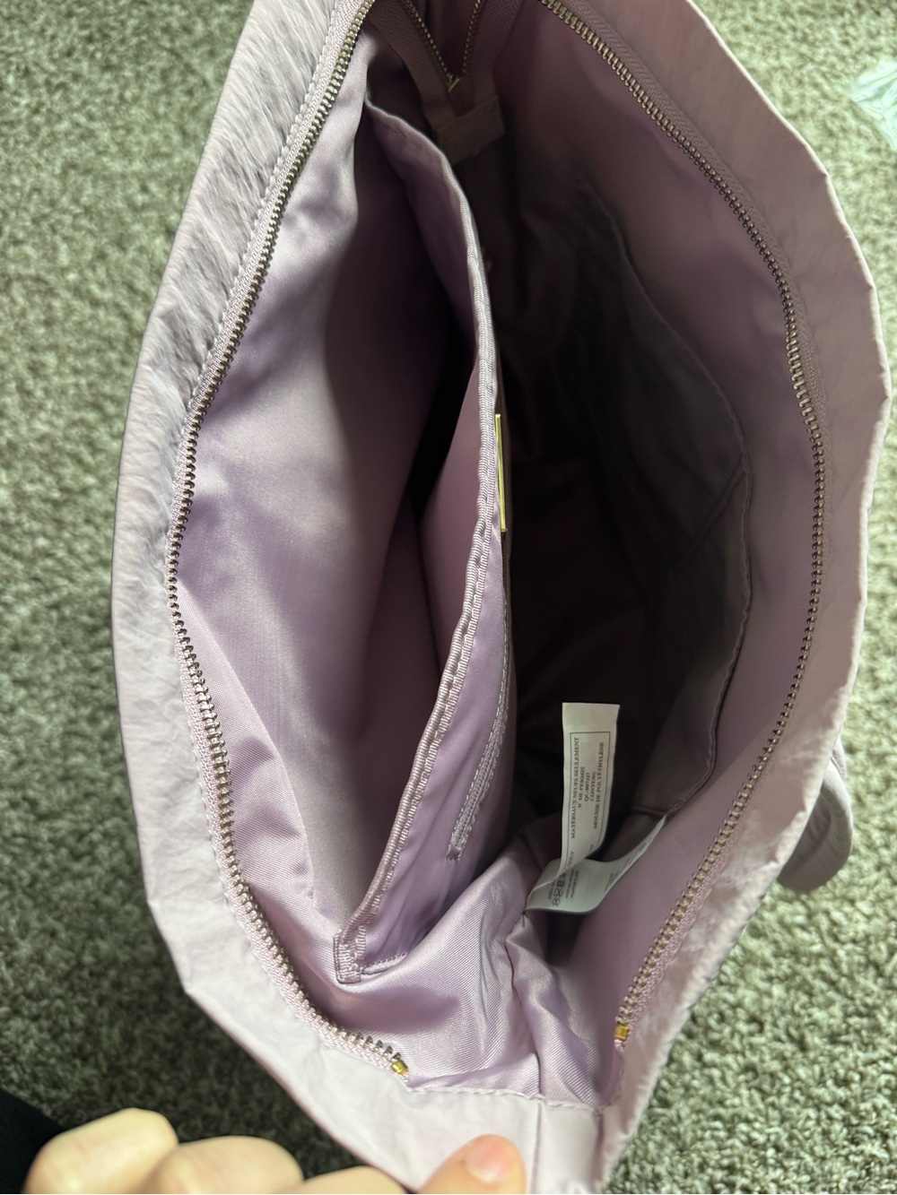 Lululemon Lavender Canvas Tote Bag with Dual Handles - Picture 8 of 9